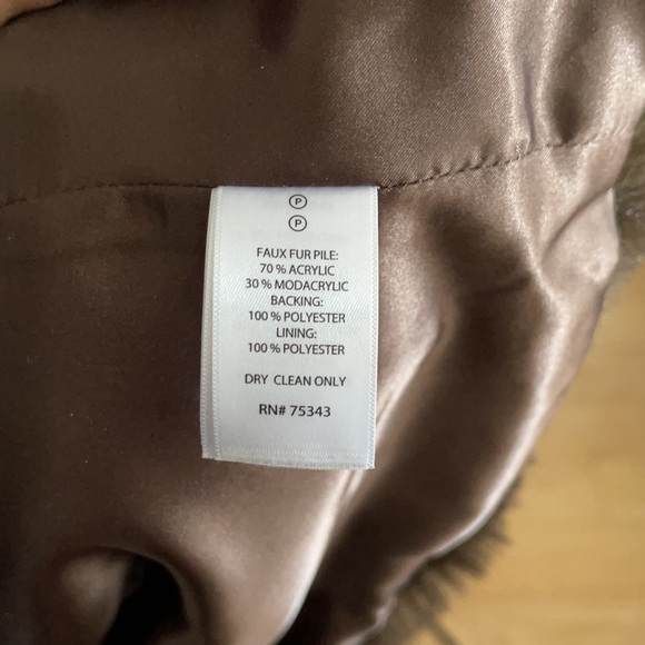 KENAR Brown Faux Fur Open Vest - Picture 3 of 5